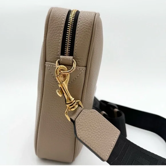 Versace Grained Calfskin Medusa Large Leather Tote w/Pouch Taupe & Black - Picture 4 of 9